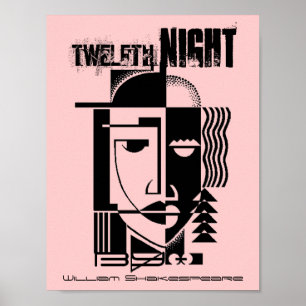 Theater-Plakat-zwölfte Nacht William Shakespeare Poster