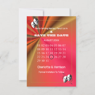 Theater-Programmheft-Ticket-Thema Hochzeit Save The Date