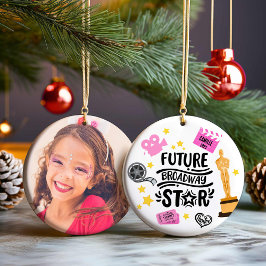 Theater Schauspieler Foto Weihnachtsdekoration Keramik Ornament