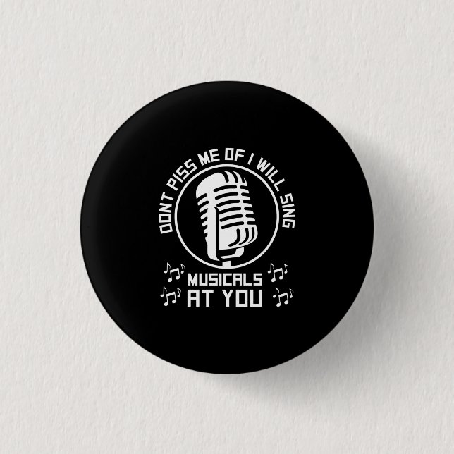 Theater Singer Broadway Button (Vorderseite)