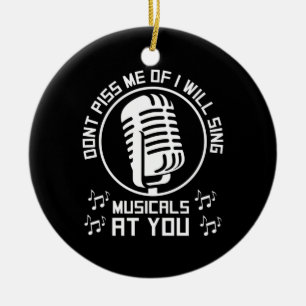 Theater Singer Broadway Keramik Ornament