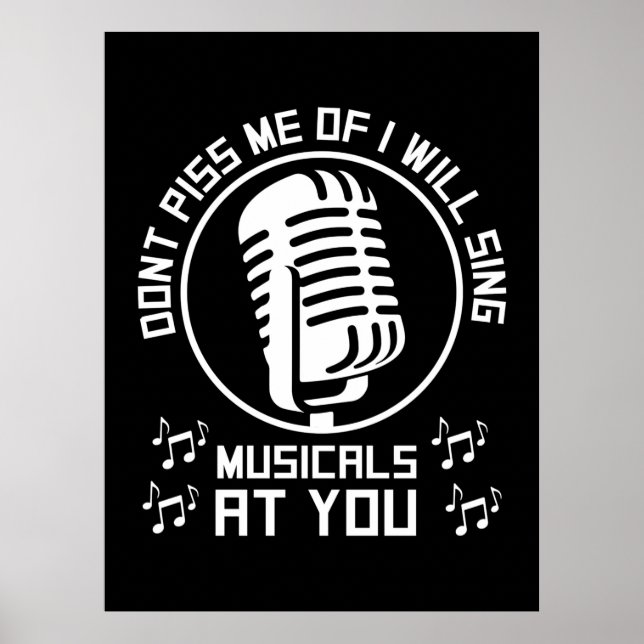 Theater Singer Broadway Poster (Vorne)