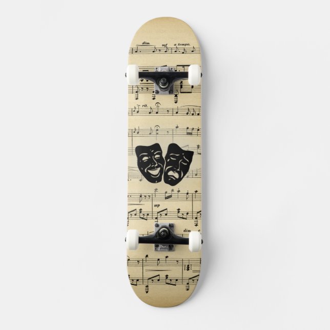 Theater und Musik Skateboard (Vorderseite)