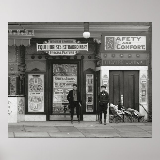 Theater Vaudeville, 1910. Vintages Foto Poster (Vorne)