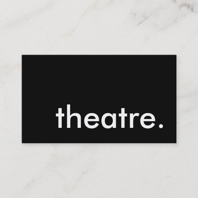 Theater. Visitenkarte (Vorderseite)