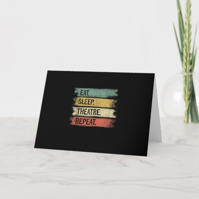 Theater wiederholen Theater Tech Geschenke Schausp Karte (Vorderseite)