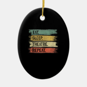 Theater wiederholen Theater Tech Geschenke Schausp Keramik Ornament