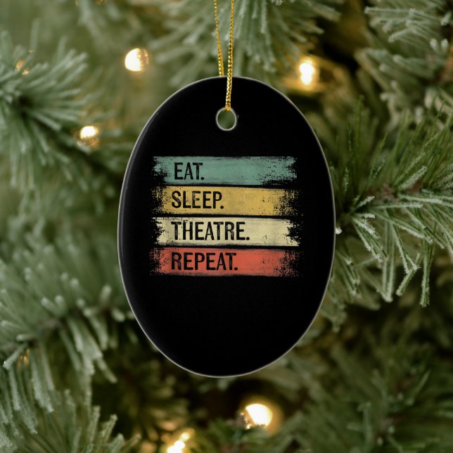 Theater wiederholen Theater Tech Geschenke Schausp Keramik Ornament (Baum)