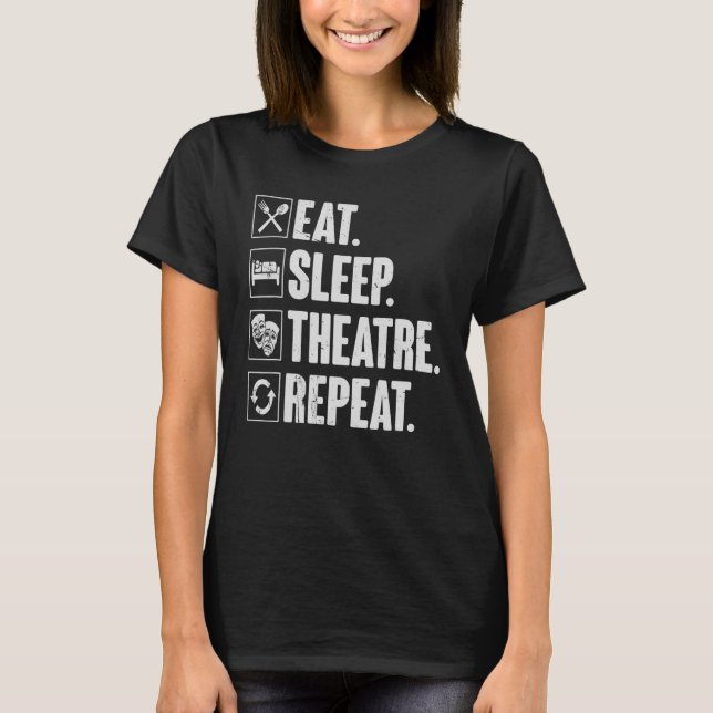 Theater-Wiederholung des Sleep-Theaters T-Shirt (Vorderseite)