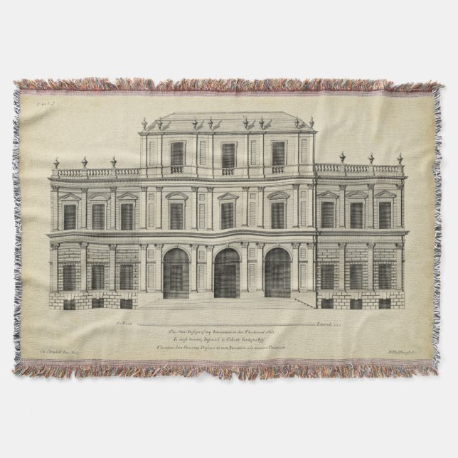 Theaterart Façade durch Colen Campbell Decke (Vorderseite)