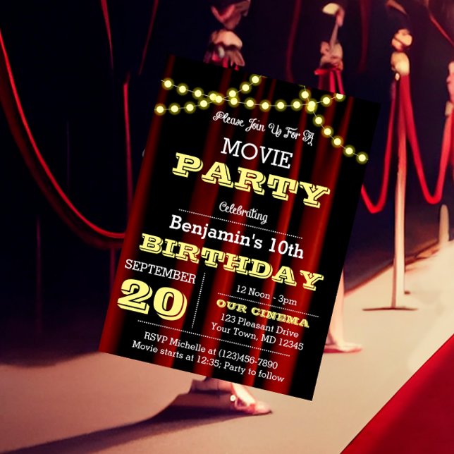 Theaterbeleuchtung Gelber Jeden Anlaß Einladung (Von Creator hochgeladen)