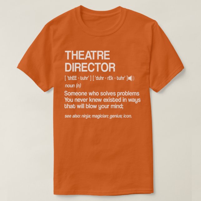 Theaterdirektorin Definition Broadway Musical Thea T-Shirt (Design vorne)