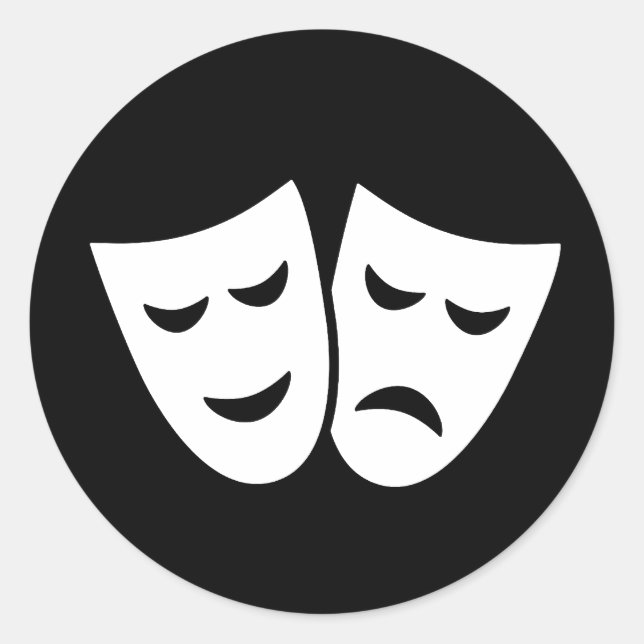 Theaterideologie Runder Aufkleber (Vorderseite)