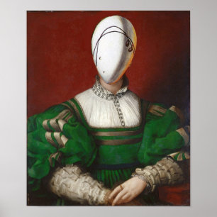 Theaterkostüm von FRAU IN GRÜNEM DRESS Poster