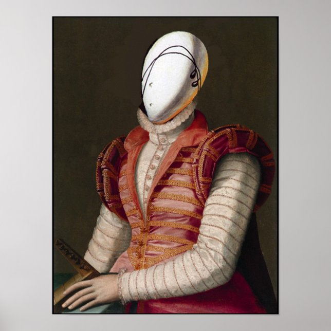 Theaterkostüm von FRAU IN PINK DRESS Fashion Poster (Vorne)