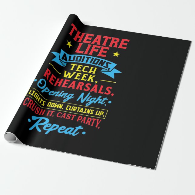 Theaterleben für Schauspieler Geschenkpapier (Ungerollt)