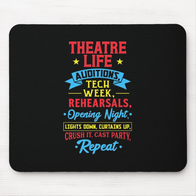 Theaterleben für Schauspieler Mousepad (Vorne)