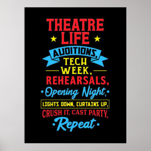 Theaterleben für Schauspieler Poster