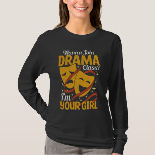 Theaterlehrer Drama-Manager Maske Schauspielerin T T-Shirt