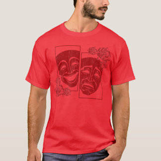 Theatermaske Drama Comedy Soft Grunge Rote Rosen A T-Shirt