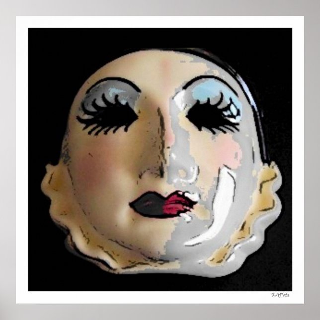 Theatermaske Poster (Vorne)