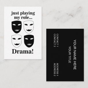 Theatermaske Regisseur Darstellende Kunst Visitenkarte
