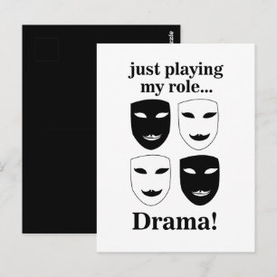Theatermaske Theater Drama Theater Schauspieler  Postkarte
