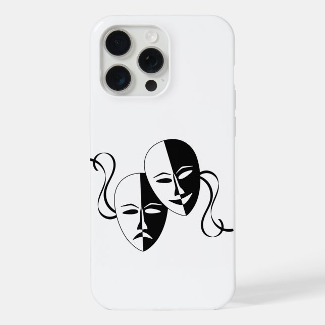Theatermasken Kunst  iPhone Hülle (Rückseite)