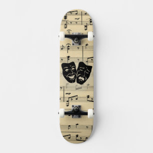 Theatermasken und antike Musik Skateboard
