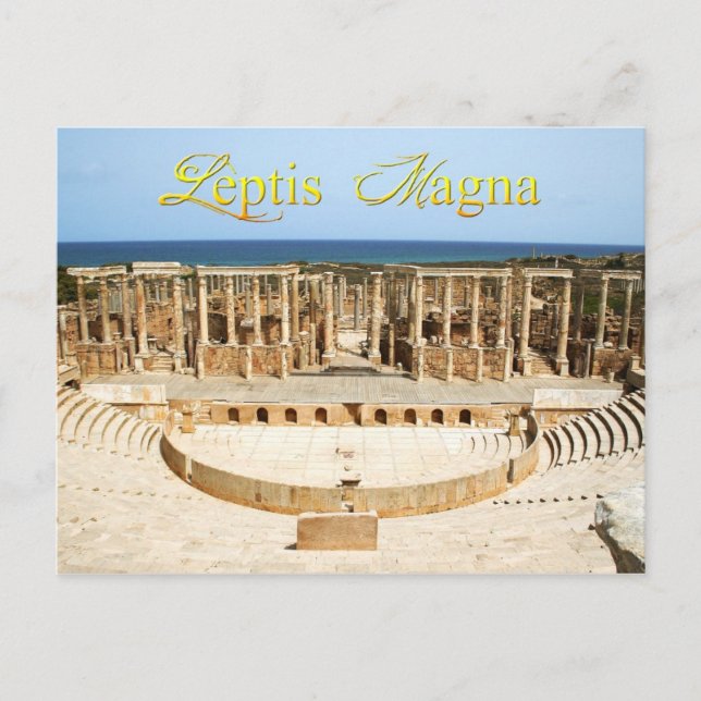 Theaterruinen in Leptis Magna, Libyen Postkarte (Vorderseite)