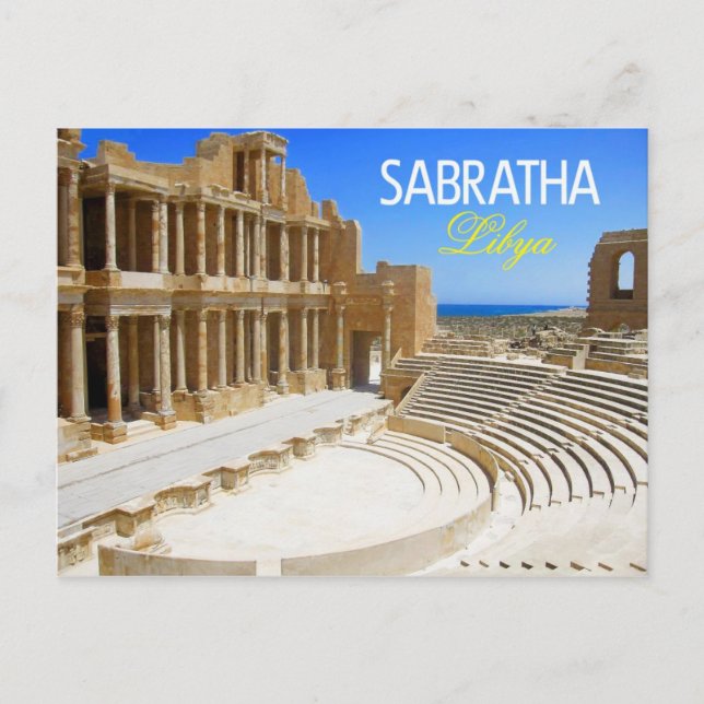 Theaterruinen von Sabratha, Libyen Postkarte (Vorderseite)