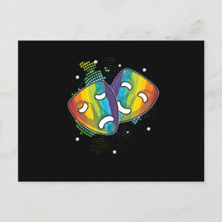 Theaterschauspielerin Rainbow LGBT G Postkarte