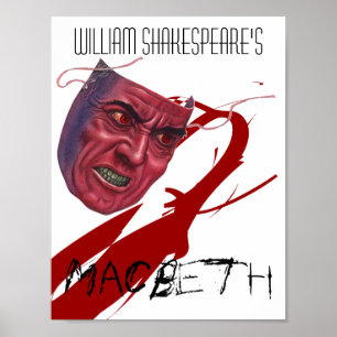 Theaterspielposter Macbeth Von William Shakespeare Poster