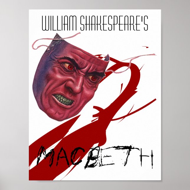 Theaterspielposter Macbeth Von William Shakespeare Poster (Vorne)
