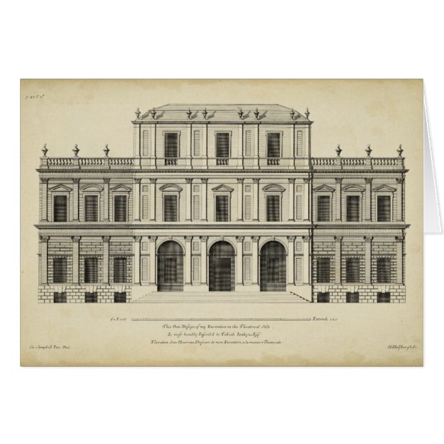 Theaterstil-Fassade von Colen Campbell (Vorderseite (Horizontal))