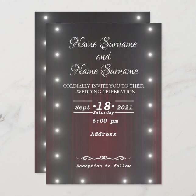 Theatervorhang Einladung (Vorne/Hinten)