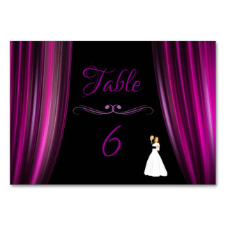 Theatervorhang Tischnummer