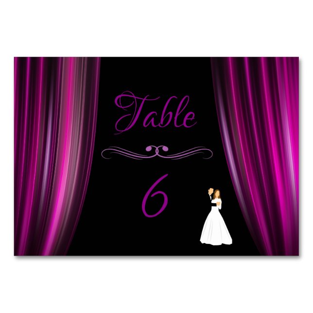 Theatervorhang Tischnummer (Vorderseite)