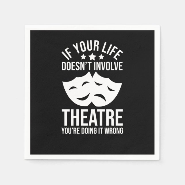 Theatre Actor Actress Rehearsal Musical Theater Serviette (Vorderseite)