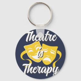 Theatre is Therapy Comedy Tragedy Masks Keychain Schlüsselanhänger