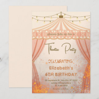 Theatre Marquee Party Invitation – Birthday invite Einladung