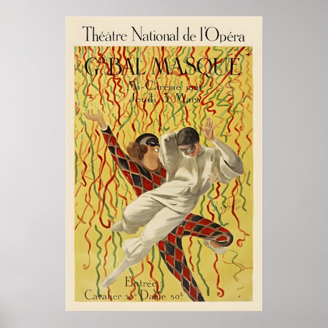 Theatre National de l'Opera Grand Masquerade Ball Poster (Vorne)