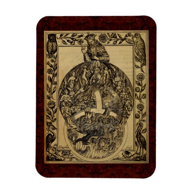 Theatrum Chemicum: Alchemy Illustration 1652 Magnet (Vertikal)