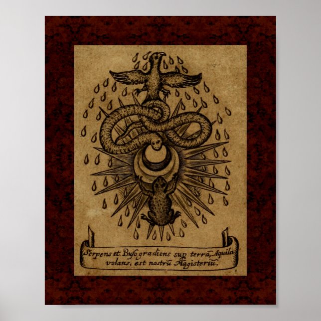 Theatrum Chemicum: Alchemy Illustration 1652 Poster (Vorne)