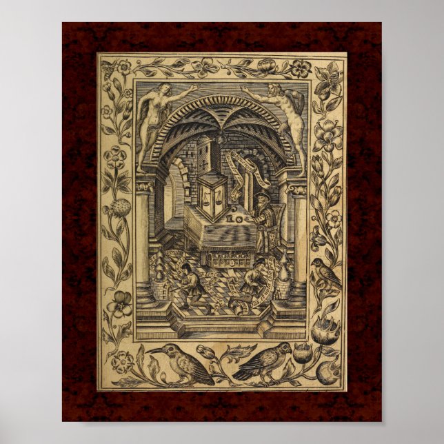Theatrum Chemicum: Alchemy Illustration 1652 Poster (Vorne)