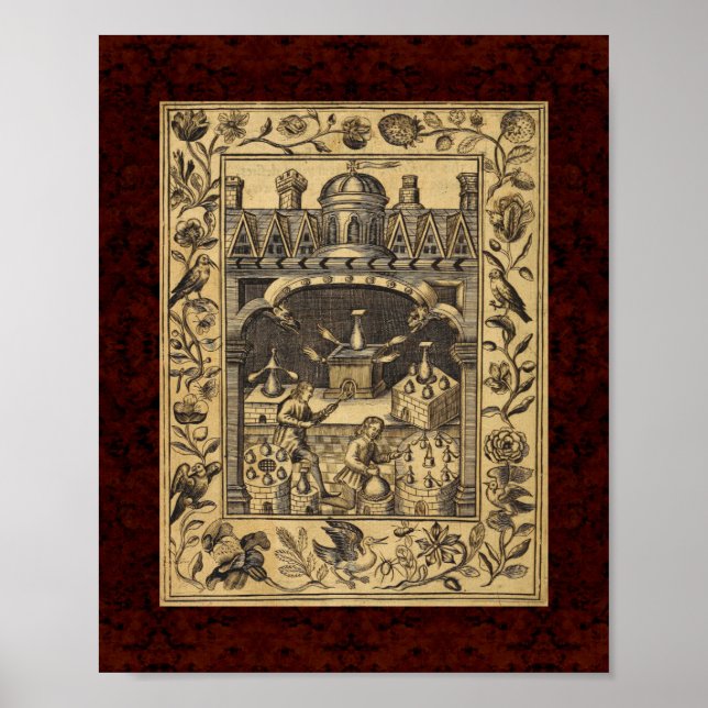 Theatrum Chemicum: Alchemy Illustration 1652 Poster (Vorne)