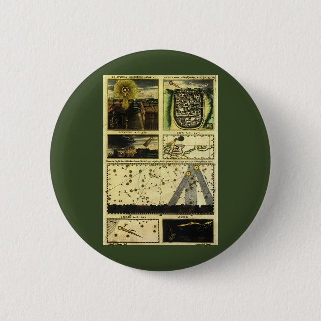 Theatrum Cometicum Comets von Stanislaw Lubienieck Button (Vorderseite)