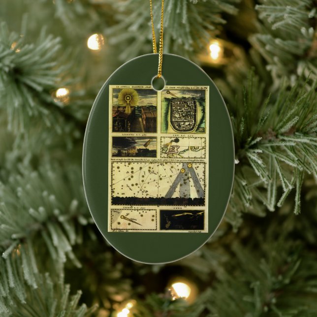 Theatrum Cometicum Comets von Stanislaw Lubienieck Keramik Ornament (Baum)