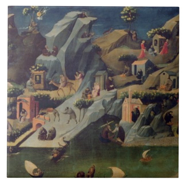 Thebaid, c.1410 (Tempera auf Platte) (sehen Sie Fliese (Vorderseite)