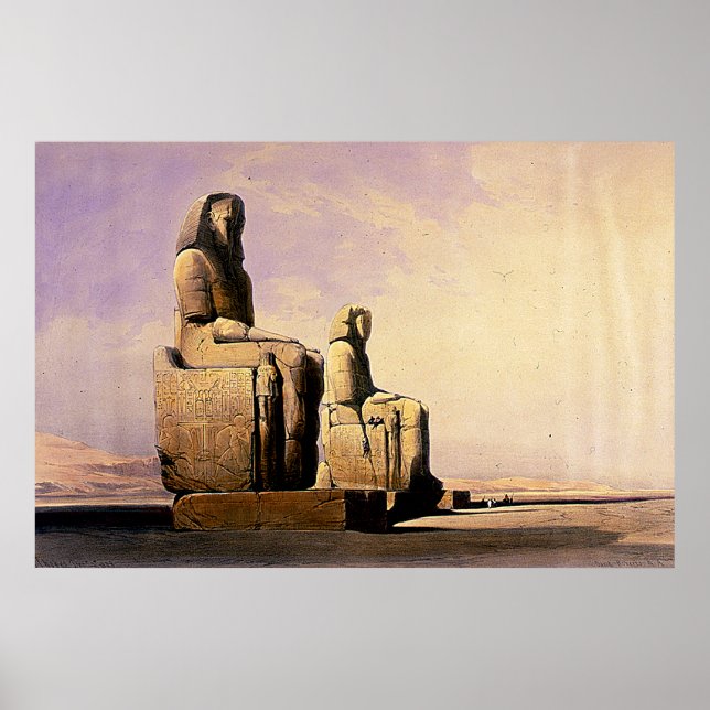 Thebes 4. Dezember 1838 David Roberts / Haghe Art Poster (Vorne)